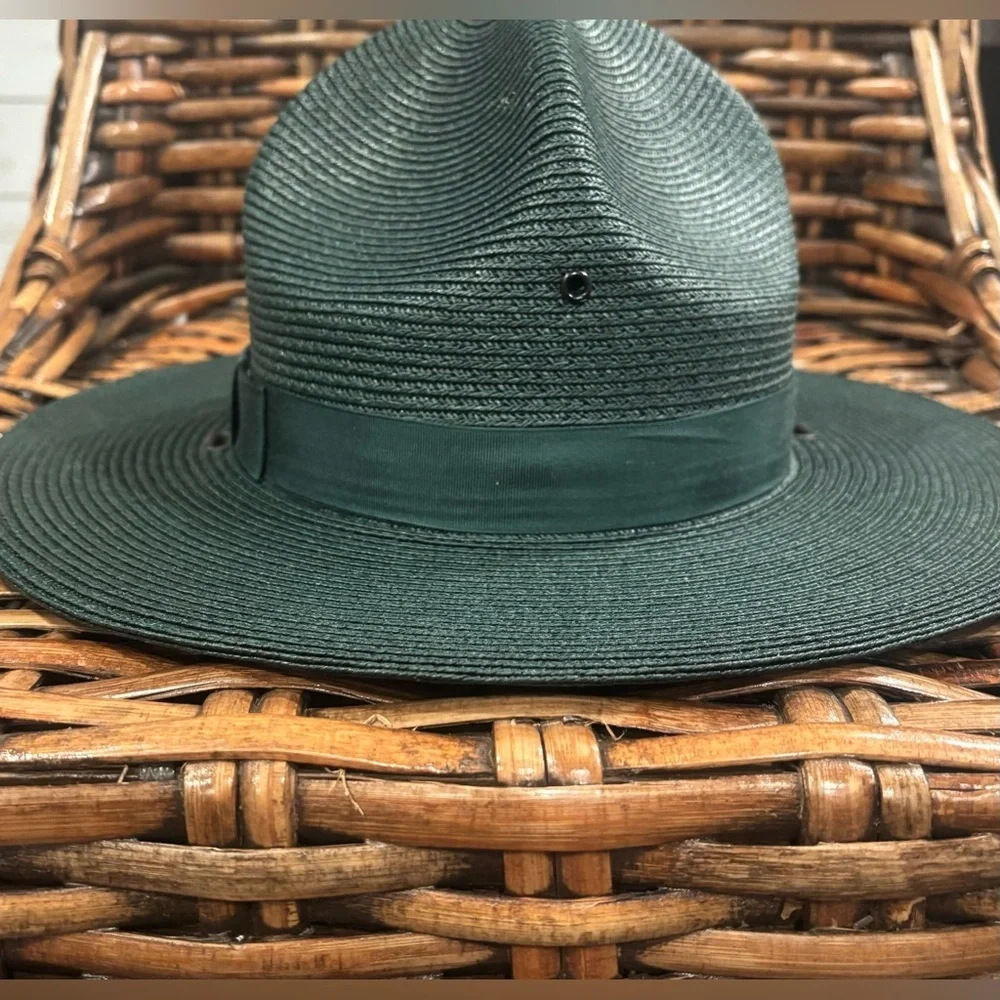 The Lawman Genuine Milan Mens Straw Western Fedora Style Hat Green